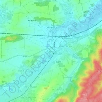 Dietkirch topographic map, elevation, terrain