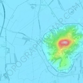 Valbona topographic map, elevation, terrain