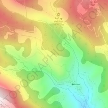 la Molina topographic map, elevation, terrain
