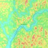 Bangassou topographic map, elevation, terrain