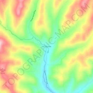 East Topsham topographic map, elevation, terrain
