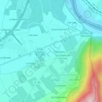 Gallat topographic map, elevation, terrain