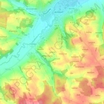 Hinteröd topographic map, elevation, terrain