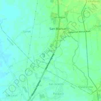 Colubot topographic map, elevation, terrain