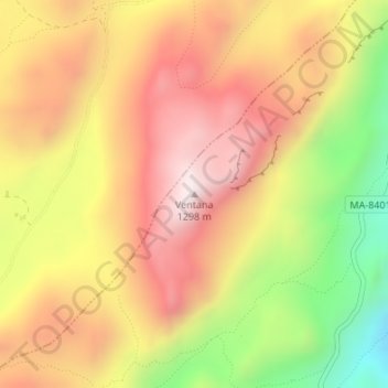 Ventana topographic map, elevation, terrain