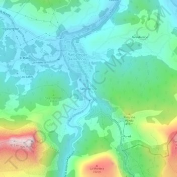 Salto del Oso topographic map, elevation, terrain
