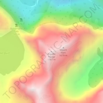 Aiguille Rouge topographic map, elevation, terrain
