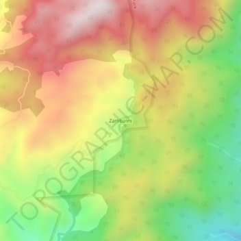 Zambales topographic map, elevation, terrain
