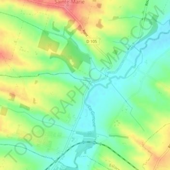 Carolin topographic map, elevation, terrain