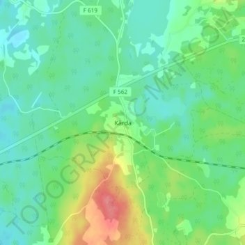 Kärda topographic map, elevation, terrain