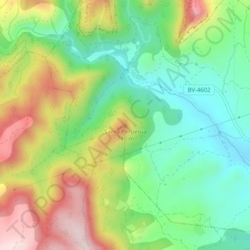 Santa Perpètua topographic map, elevation, terrain