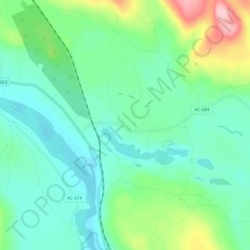 Abborrtjärn topographic map, elevation, terrain