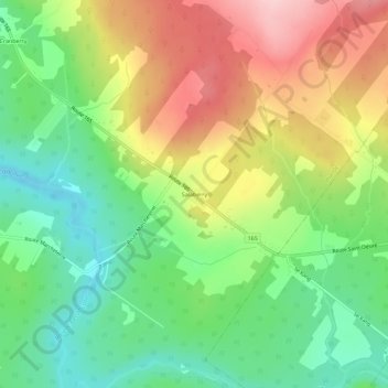 Salaberry topographic map, elevation, terrain