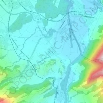 Épagny topographic map, elevation, terrain