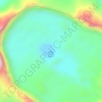Mount Fentale topographic map, elevation, terrain