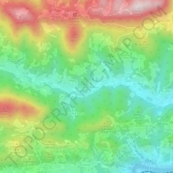 Spodnja Rečica topographic map, elevation, terrain