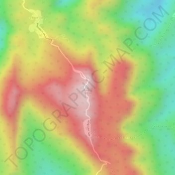Keokradong topographic map, elevation, terrain