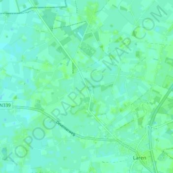 Oolde topographic map, elevation, terrain