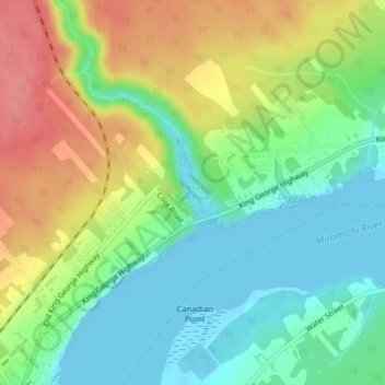 French Fort Cove topographic map, elevation, terrain