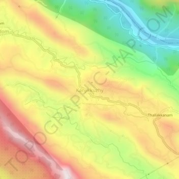 Kanjikkuzhy topographic map, elevation, terrain