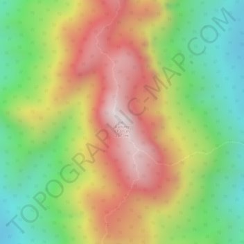 Mount Chamah topographic map, elevation, terrain