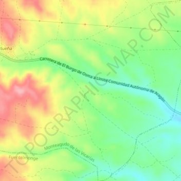 Las Escorrentías topographic map, elevation, terrain