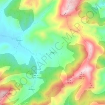 Viego topographic map, elevation, terrain