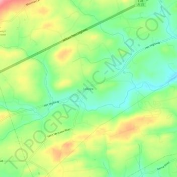 Jalappa topographic map, elevation, terrain