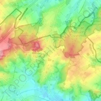 Bois - Ten Bosse topographic map, elevation, terrain