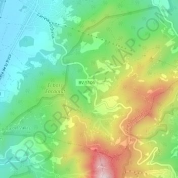 L'elefant topographic map, elevation, terrain