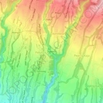 Kepitu topographic map, elevation, terrain