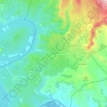 Lore-Toki topographic map, elevation, terrain