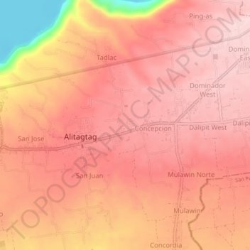 Balagbag topographic map, elevation, terrain