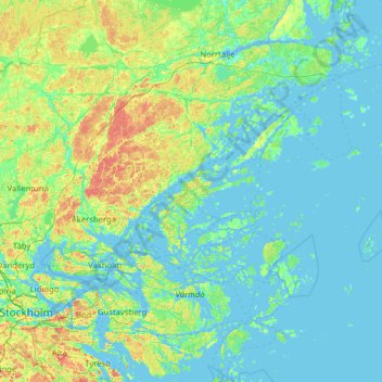 Ljusterö topographic map, elevation, terrain