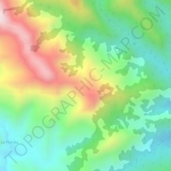 El Venado topographic map, elevation, terrain