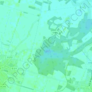 Hennenbien topographic map, elevation, terrain