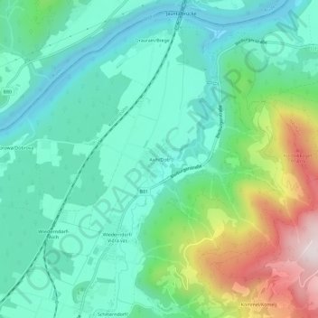 Aich topographic map, elevation, terrain