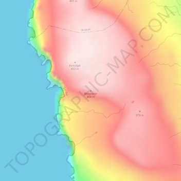 Kneysurin topographic map, elevation, terrain