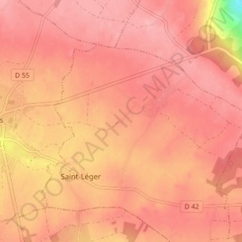 Petit Marché topographic map, elevation, terrain