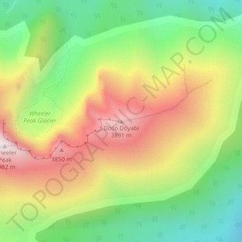 Jeff Davis Peak topographic map, elevation, terrain