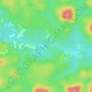 Saut René topographic map, elevation, terrain