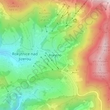 Sahlenbach topographic map, elevation, terrain