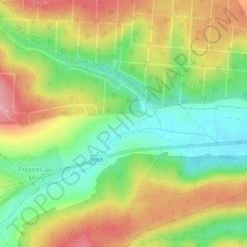 Ban Saint-Role topographic map, elevation, terrain