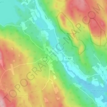 Nyhyttan topographic map, elevation, terrain