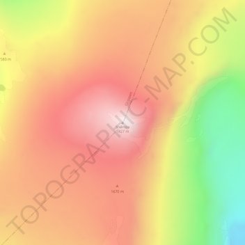 Snønipa topographic map, elevation, terrain