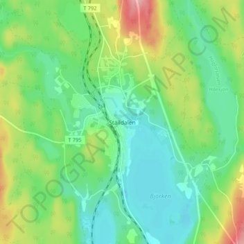 Ställdalen topographic map, elevation, terrain