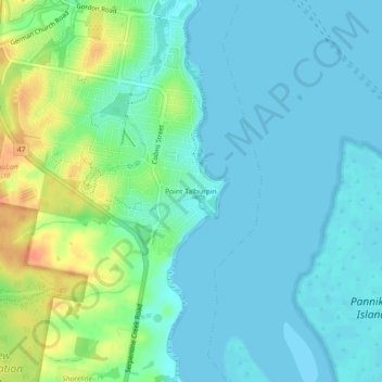 Point Talburpin topographic map, elevation, terrain