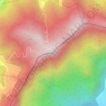 Phu Chi Fa Viewpoint topographic map, elevation, terrain