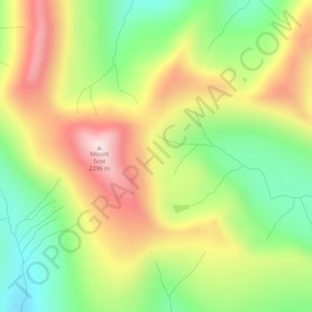 Ilgachuz Range topographic map, elevation, terrain