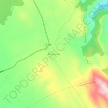 Manzaneruela topographic map, elevation, terrain
